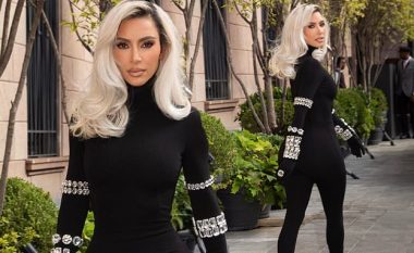 Kim Kardashian merr vëmendjen me modelin voluminoz të flokëve të rrugëve të Milanos