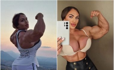 Bodybuilderja tërhoqi vëmendjen në garën e Malit të Zi, ajo ka biceps më të mëdhenj se burri i saj