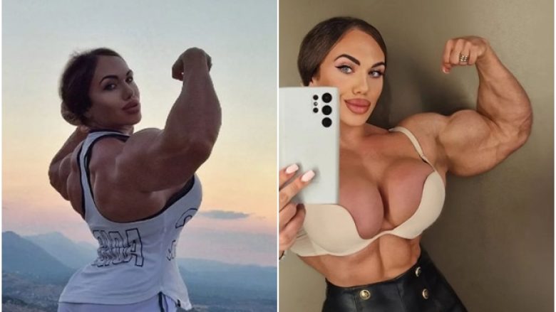 Bodybuilderja tërhoqi vëmendjen në garën e Malit të Zi, ajo ka biceps më të mëdhenj se burri i saj