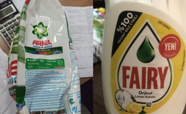 Dogana konfiskon detergjent të falsifikuar për rroba dhe enë