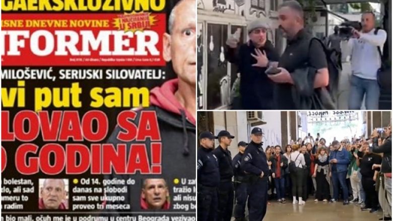 Tabloidi i afërt me Vuçiqin publikoi një intervistë me një përdhunues, qytetarët dalin në rrugë – shkelmohet redaktori i gazetës Informer