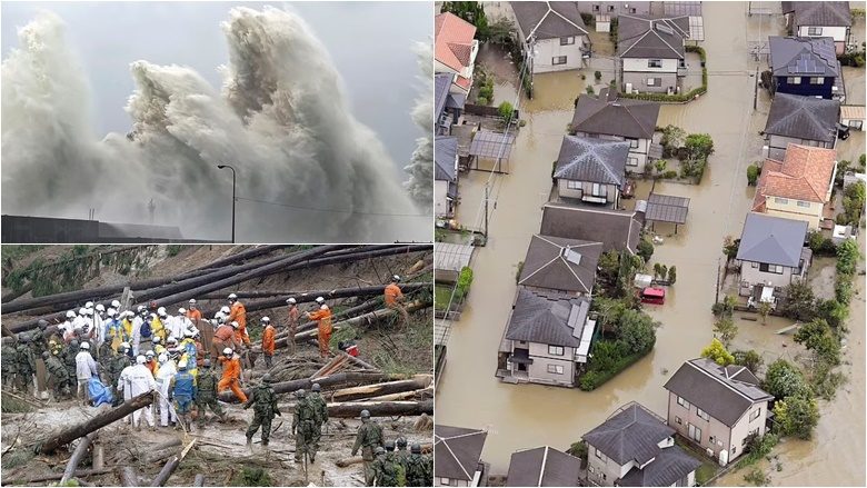 Detyroi miliona njerëz të evakuohen, shkaktoi viktima dhe la qindra mijëra pa energji elektrike – pamjet e pasojave të tajfunit në Japoni