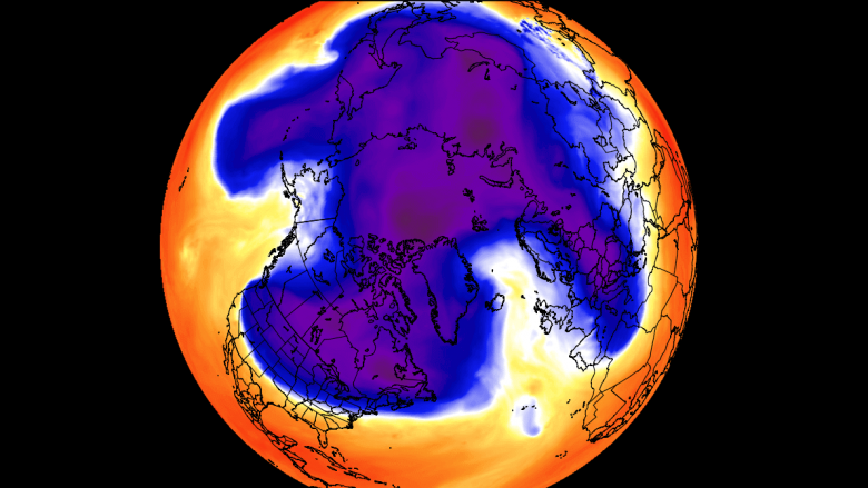 Vorbulla Polare po shfaqet tani mbi stratosferën e Polit Verior, do të ketë ndikim mbi motin dimëror