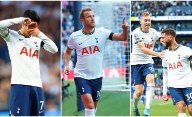 Tottenhami i bëhet hije Manchester Cityt pasi fiton më spektakël ndaj Leicester – Min Son shënon het-trik