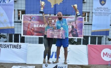 Mbyllet spektakli në Beach Volley Mix, Alfred Pllana e Xhudjena Kurti kampionë