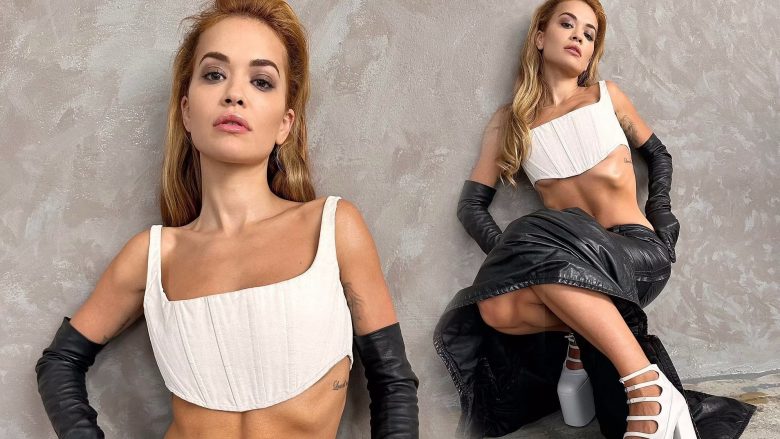 Rita Ora tregon fizikun e tonifikuar në një veshje plot stil