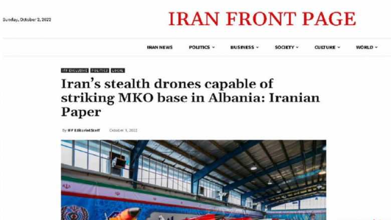 Pas sulmit kibernetik, Irani kërcënon hapur: Kemi dron që mund të godasë kampin e MEK në Shqipëri