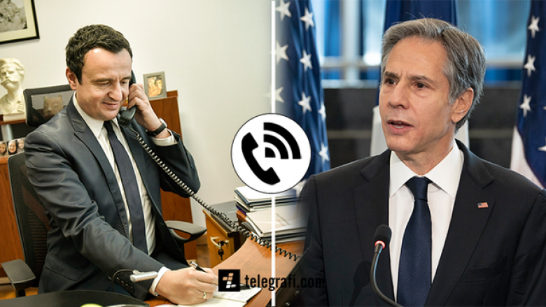 Kurti dhe Sekretari amerikan Blinken bisedojnë për intensifikimin e dialogut me Serbinë, me epilog njohjen reciproke