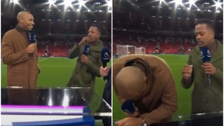 Evra hëngri barin nga fusha e  “Old Trafford”, Henry qeshi me të madhe ku e pa gjestin e tij