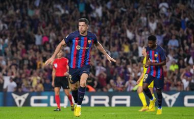 Barcelona po e shkatërron Villarrealin pas 45 minutash – Lewandowski dy gola, shënon edhe Ansu Fati