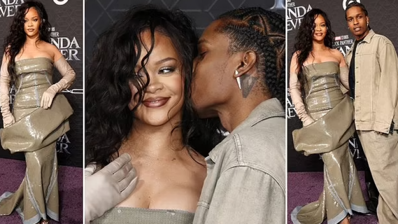 Rihanna rikthehet në tapetin e kuq për premierën e “Black Panther: Wakanda Forever” pesë muaj pasi u bë nënë për herë të parë
