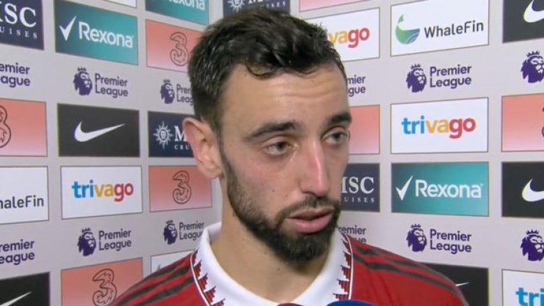 Bruno Fernandes refuzon të përgjigjet në pyetjen e Sky Sports për situatën e Ronaldos