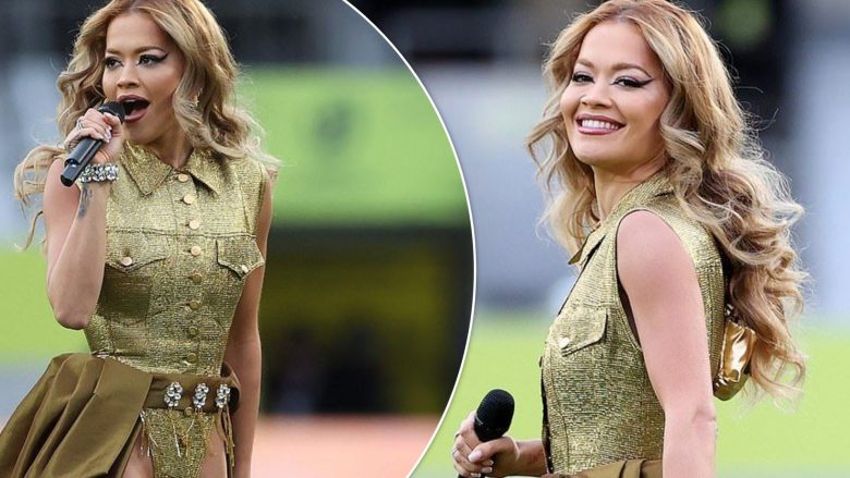 Rita Ora shkëlqen me perfomancën dhe veshjen unike në hapjen e “Rugby World Cup 2021”