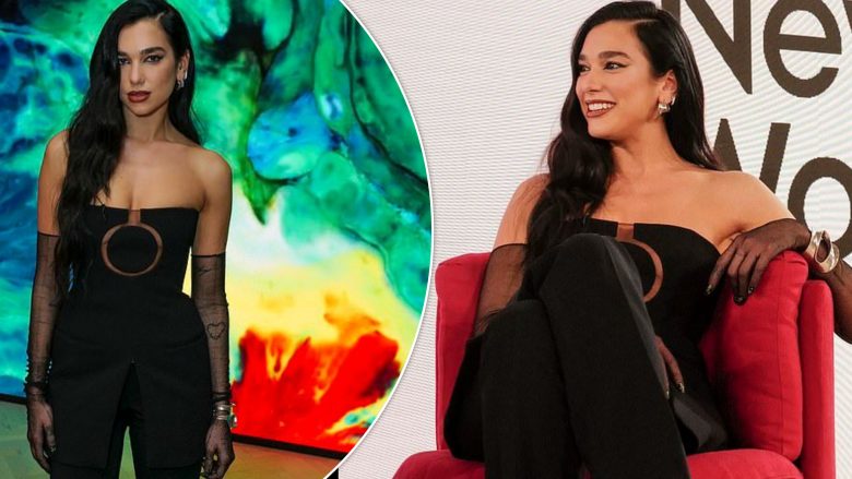 Dua Lipa duket magjepsëse dhe tërë elegancë teksa merr pjesë në konferencën e “Vogue Forces Of Fashion”