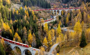 Pse Zvicra ndërtoi një tren rreth dy kilometra të gjatë