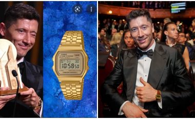 Ndërsa të tjerët mbajnë orë që kushtojnë mijëra euro, Lewandowski në ceremoninë e Topit të Artë kishte një që kushton rreth 40 euro