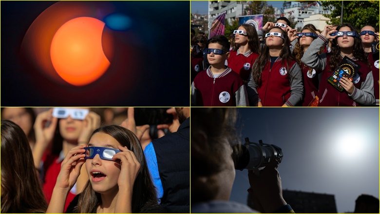 Eklipsi diellor zgjoi interesim edhe në Kosovë, qytetarët kishin dalë për ta parë nga sheshi i Prishtinës