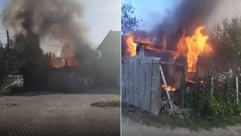 Zjarr i madh në oborrin e QKUK-së, nuk raportohen të lënduar