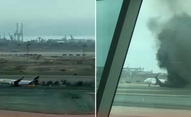 Po bëhej gati të ngritej nga pista e aeroportit në Lima, aeroplani përplaset me kamionin e zjarrfikësve