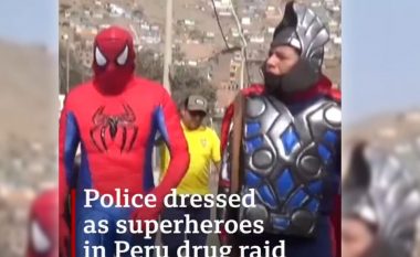 U veshën si Captain America, Spiderman e Thor – policët peruan sekuestruan 3.250 pako me kokainë dhe arrestuan katër persona