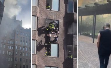 Rrokaqielli në Manhattan përfshihet nga zjarri, lëndohen 38 persona – momenti kur zjarrfikësit shpëtojnë një grua