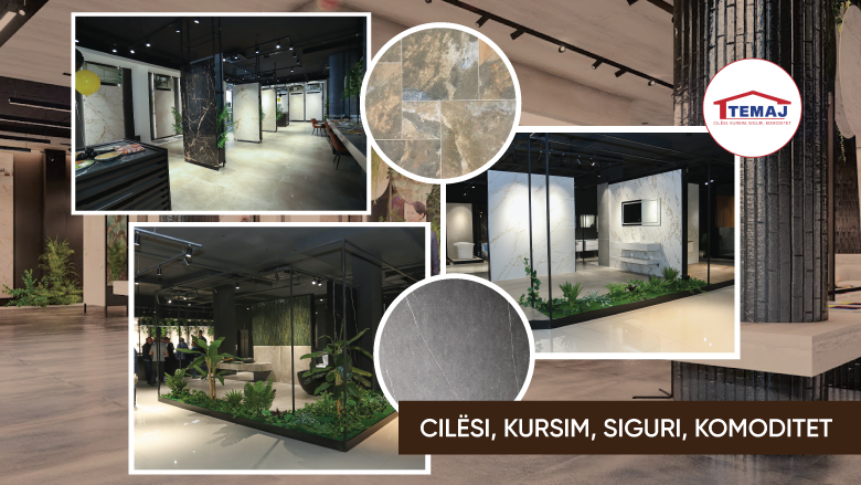 Shumëllojshmëri modelesh të pllakave mund të gjeni në showroom-in e Temaj në Prishtinë