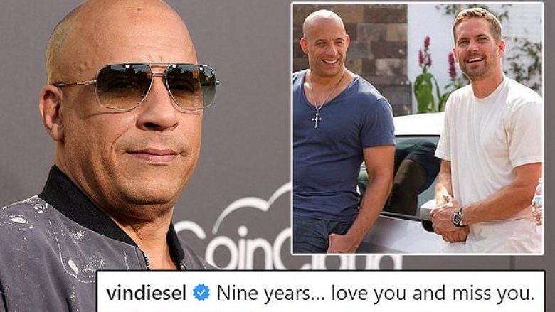 Vin Diesel kujton mikun e ndjerë, Paul Walker në përvjetorin e nëntë të vdekjes së tij: Të dua dhe më mungon