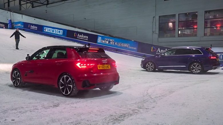 Cila Audi është më i shpejtë në dëborë – A1 me goma të dimrit apo SQ7 me gomat e verës?