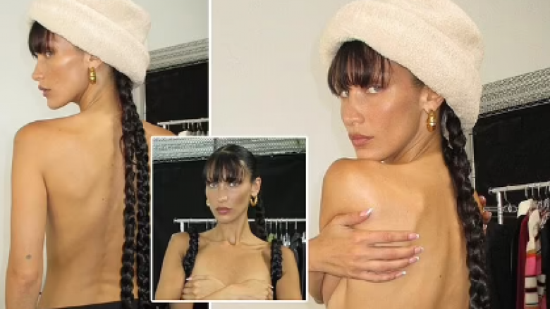 Bella Hadid pozon ‘topless’ dhe pa makijazh, nxit reagim të fansave në Instagram