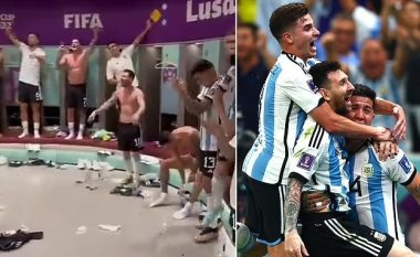Ekipi i Argjentinës festoi më shumë se një orë fitoren ndaj Meksikës – Messi luajti dirigjentin, Emi Martinez kërcente në tavolinë
