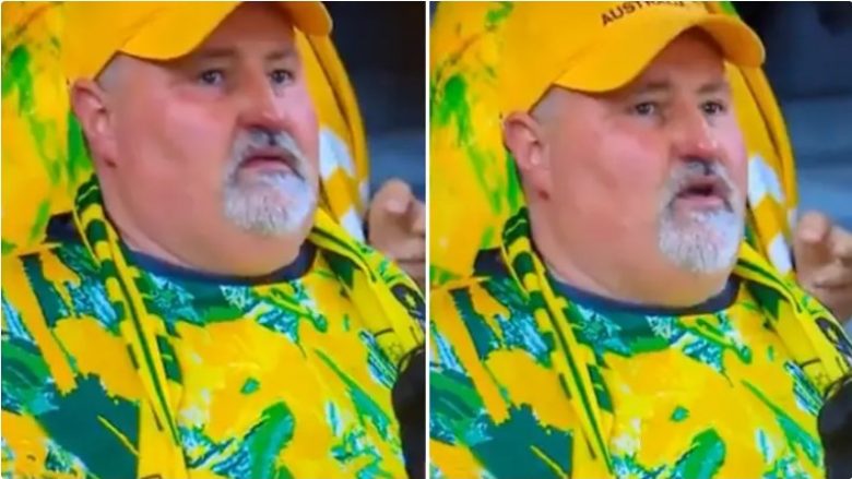 Tifozi i Australisë bëhet viral për momentin gazmor në Kupën e Botës