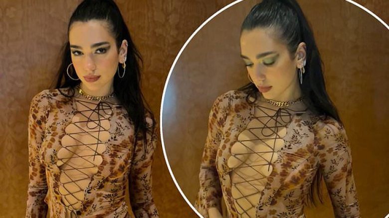 Dua Lipa shkëlqen me dukjen e saj duke pozuar me dekoltenë e hapur para koncertit të radhës në Melburn