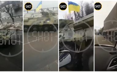 Habiten kur shohin konvojin e autoblindave me flamurin ukrainas, banorët e qytetit rus menduan se ishin pushtuar – doli të jetë se po xhirohej një film
