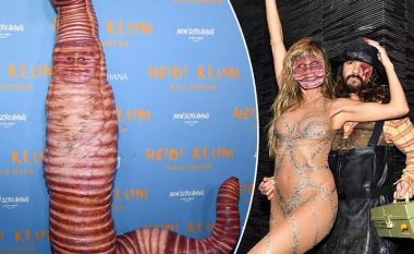Heidi Klum i befason të gjithë, shfaqet e veshur si krimb për Halloween