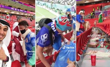 Nuk luajti përfaqësuesja e tyre, por tifozët japonezë pastruan gjithë stadiumin – aty ku u luajt ndeshja Katar-Ekuador