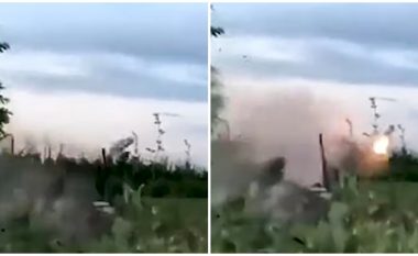 Ushtari ukrainas shkatërron me Javelin tankun rus