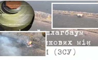 Momenti kur tanku rus T-72 hidhet në erë, përfundon në minën anti-tank që e kishin vendosur ukrainasit