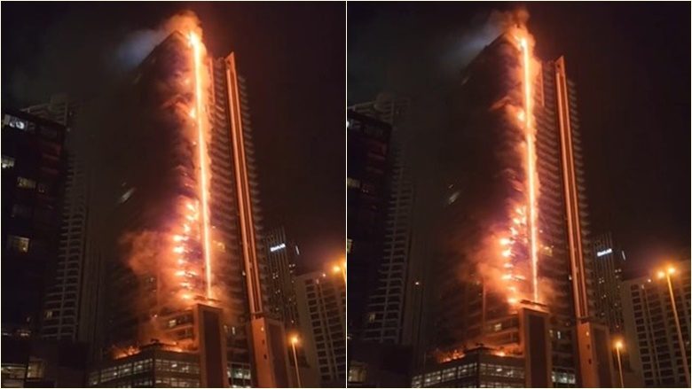 Përfshihet nga zjarri një nga ndërtesat pranë rrokaqiellit më të lartë Burj Khalifa në Dubai