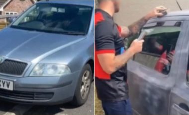 Një burrë u përpoq të lyente vetë makinën e tij “pasi pa një video në YouTube” – por rezultati ishte i tmerrshëm