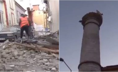 Një tërmet i fuqishëm ka goditur Izmirin, lëkundjet janë ndjerë edhe në provincat fqinje në Turqi – disa ndërtesa janë dëmtuar, duke përfshirë një minare të xhamisë
