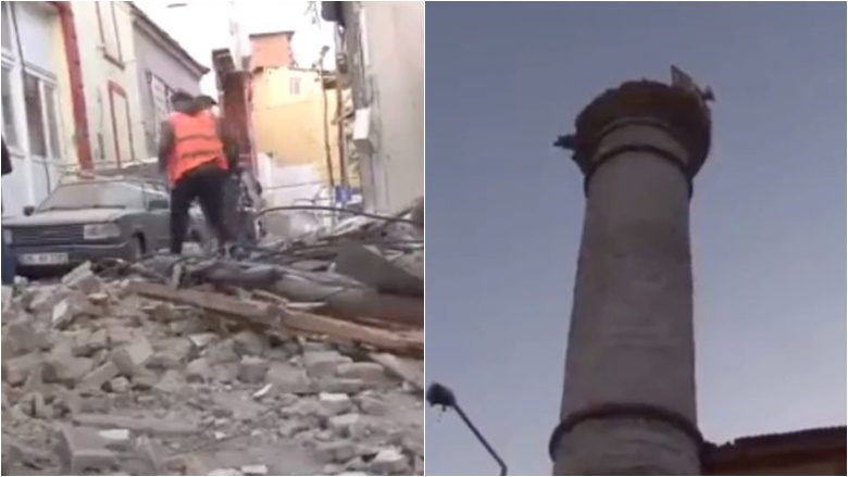 Një tërmet i fuqishëm ka goditur Izmirin, lëkundjet janë ndjerë edhe në provincat fqinje në Turqi – disa ndërtesa janë dëmtuar, duke përfshirë një minare të xhamisë