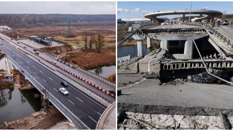 Për të parandaluar pushtimin e Kievit në fillim të luftës, ukrainasit patën hedhur në erë urën – tani publikojnë pamjet e rregullimit të saj