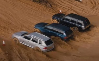 BMW X5, Porsche Cayenne dhe Range Rover matin forcat në sfidën e “off-road”