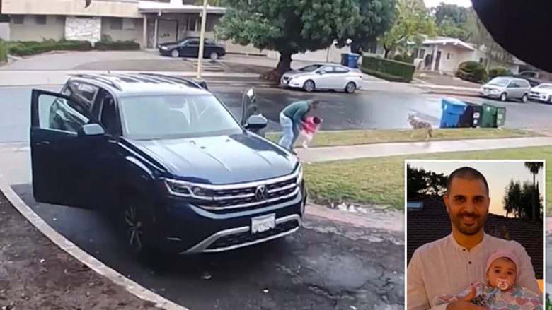 Mjaftuan pak sekonda shpërqendrim, që burrit nga Los Angeles t’ia tërheq kojota zvarrë vajzën dyvjeçare