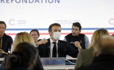 Për shkak të valës së re të coronavirusit në Francë, Macron shfaqet me maskë në fytyrë