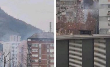 Momenti i shpërthimit në veri të Mitrovicës