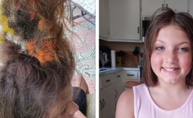 11-vjeçarja në SHBA u detyrua t’i priste flokët pasi iu ngjitën lodrat në to