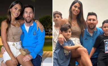 Messi relaksohet me bashkëshorten Antonela dhe fëmijët e tyre pasi udhëhoqi Argjentinën për në çerekfinale të Kupës së Botës