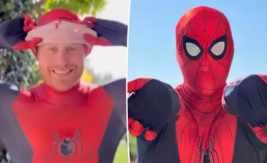 Princi Harry vishet si ‘Spiderman’ për t’u dhënë një mesazh fëmijëve të ushtarëve që humbën jetën