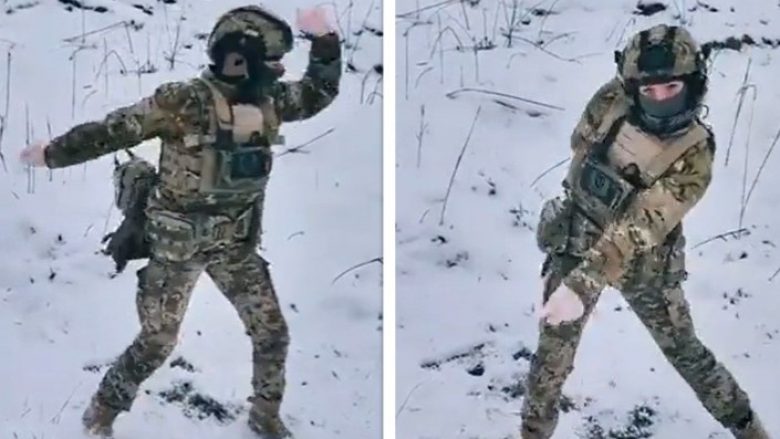 Videoja e ushtares ukrainase që vallëzon në borë merr miliona shikime